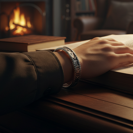 Vintage Wikinger Runen Manschettenarmband