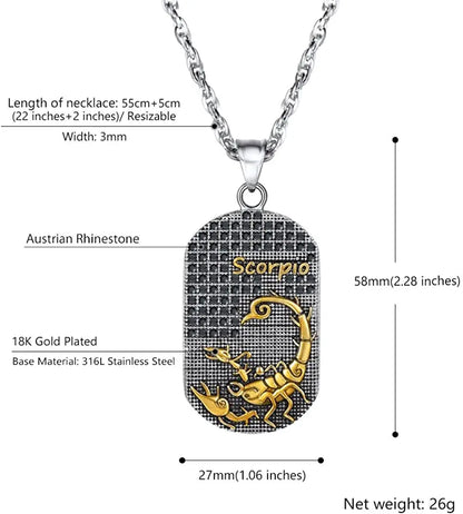 Choose Your Zodiac Sign Medallion Necklace