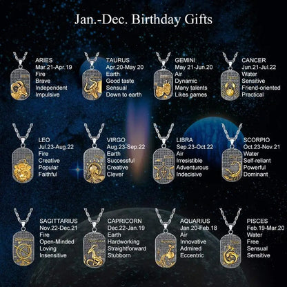 Choose Your Zodiac Sign Medallion Necklace