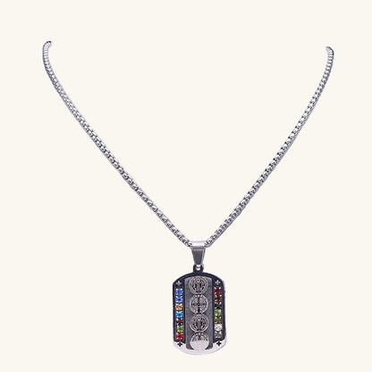 Crystal Saint Benedict Medal Necklace