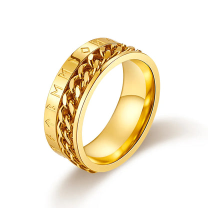 Viking Rune Spinner Ring for Anxiety