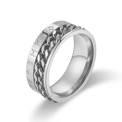 Viking Rune Spinner Ring for Anxiety