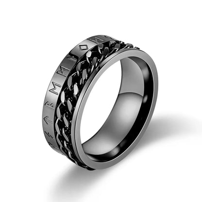 Viking Rune Spinner Ring for Anxiety