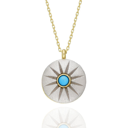 Sun Crown Pearl Silver Necklace