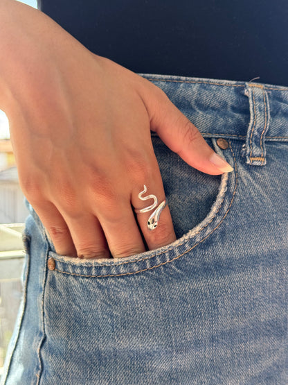 Bague en argent spirale ombrée