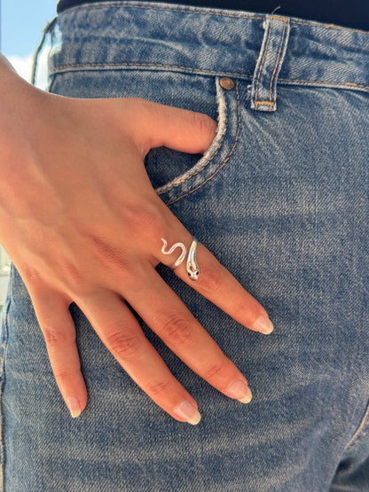 Bague en argent spirale ombrée