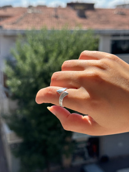 Bague en argent vague