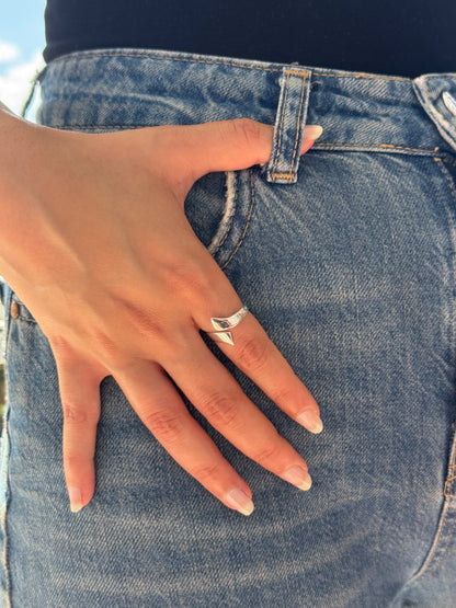 Bague en argent vague