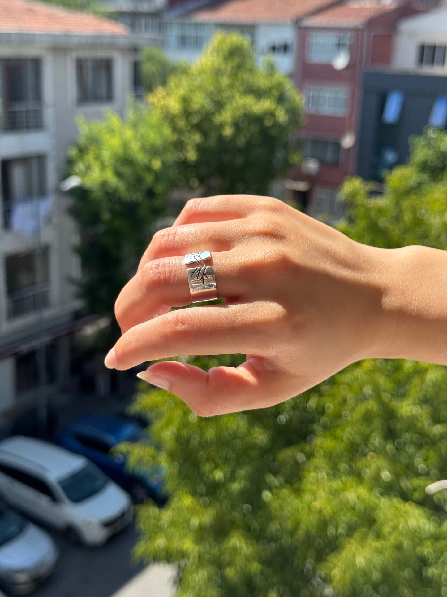 Bague en argent Branches de vie