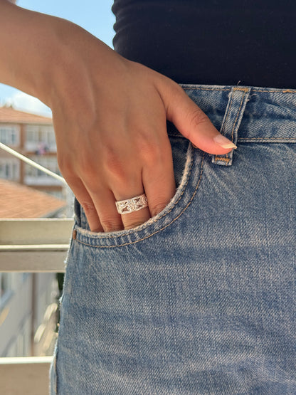 Bague en argent Symphonie Bonne Chance
