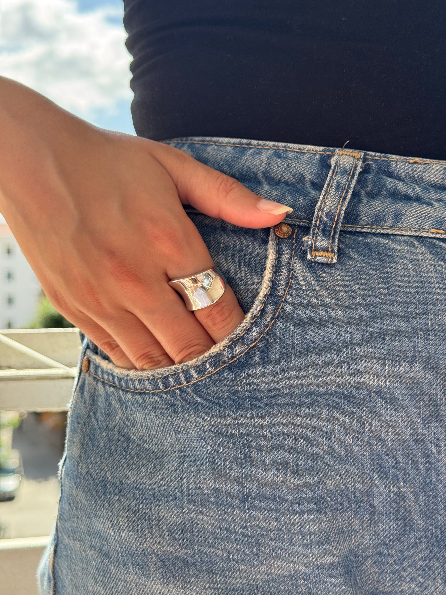 Bague en argent Flow Form
