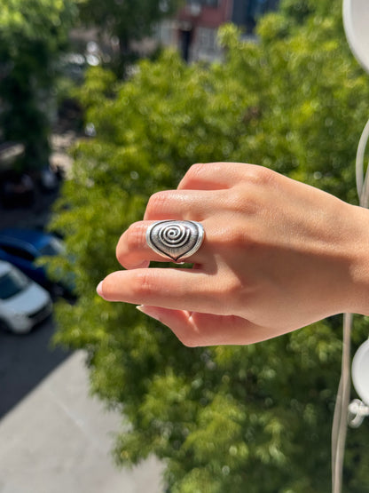 Bague en argent Chemin du Temps