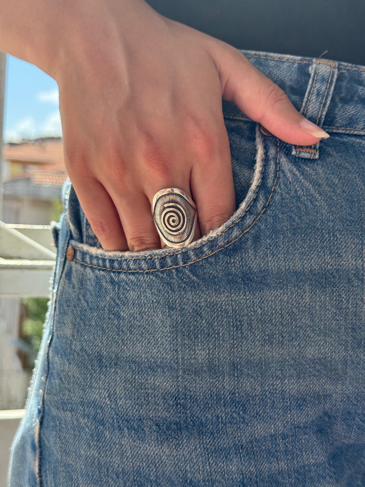 Bague en argent Chemin du Temps