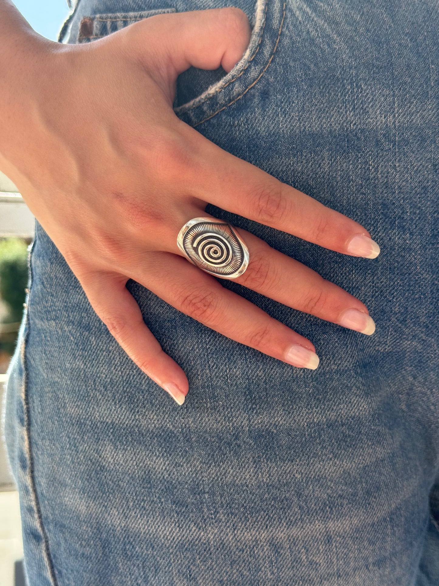 Bague en argent Chemin du Temps