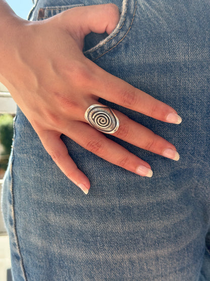 Bague en argent Chemin du Temps