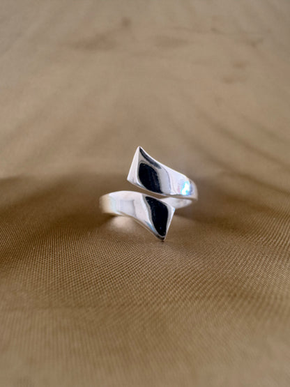 Bague en argent vague