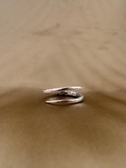 Bague en argent de l'esprit antique