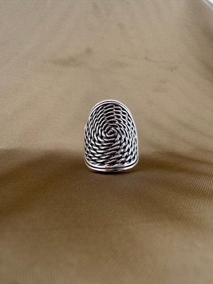 Bague en argent Traces du temps