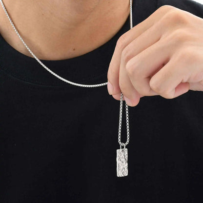 Geometric Rectangular Pendant Necklace