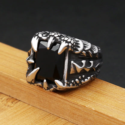 Gothic Dragon Claw Ring