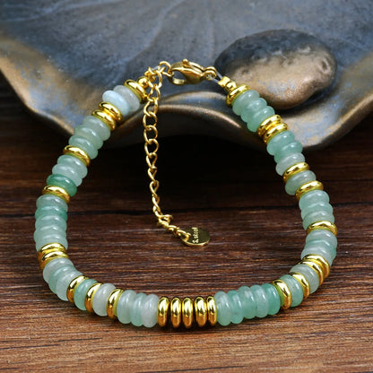 Böhmisches Naturstein-Perlenkettenarmband