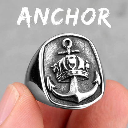 The Captain's Nautical Anchor Ring