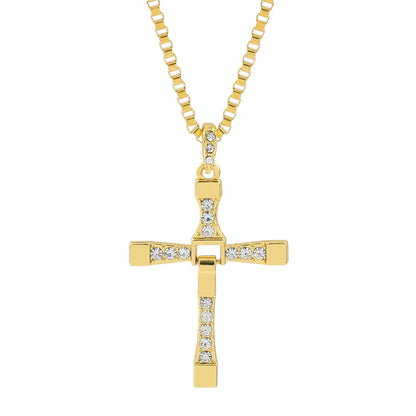 Stainless Steel Outline Cross Pendant