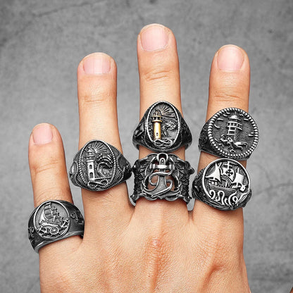 The Captain's Nautical Anchor Ring
