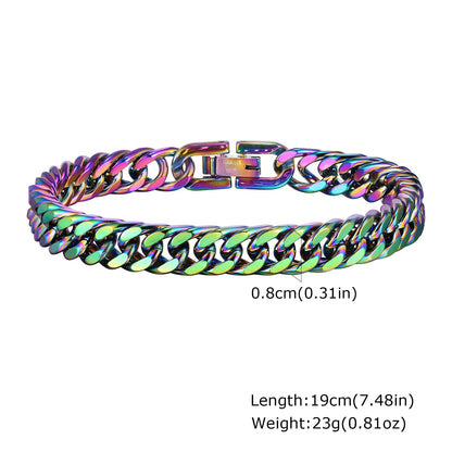 Regenbogen-kubanisches Gliederarmband