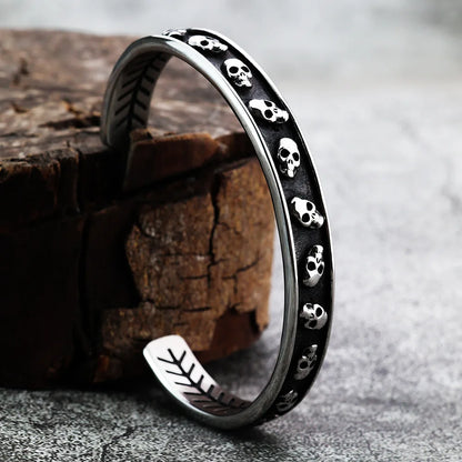 Viking Skull Cuff Bracelet for Men