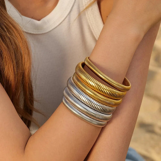 Snake Chain Cuff Bracelet