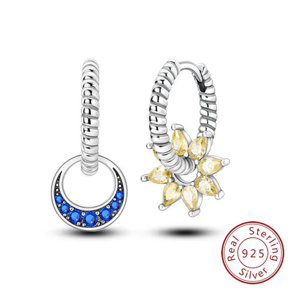 Star & Moon Hoop Earrings