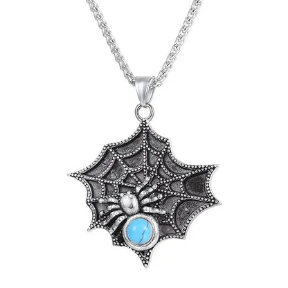 Gothic Spider Web Statement Necklace