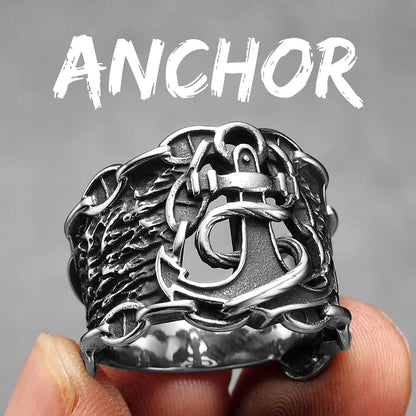 The Captain's Nautical Anchor Ring