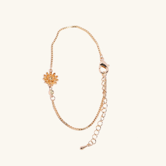 Dezember Armband mit Zirkonia-Blumenanhänger