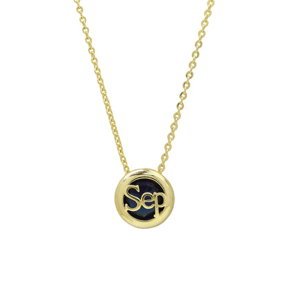 12 Birthstone Pendant Necklace