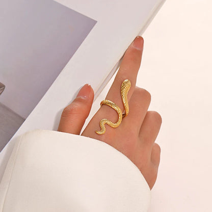 The Serpent's Embrace Adjustable Ring