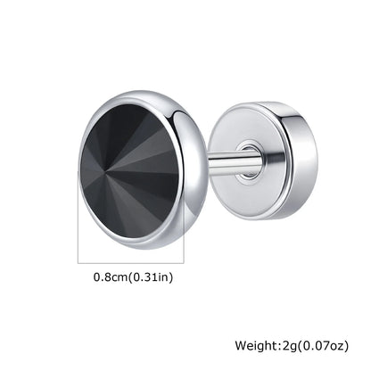 Runde Zirkon Ohrstecker