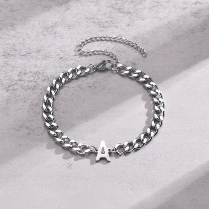 Kubanisches Kettenarmband mit AZ-Initialen