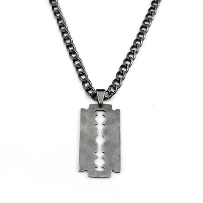 Gothic Punk Razor Blade Necklace