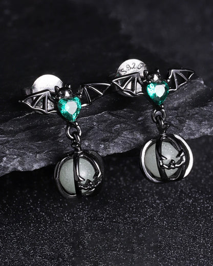 Glow-in-the-Dark Bat Stud Earrings