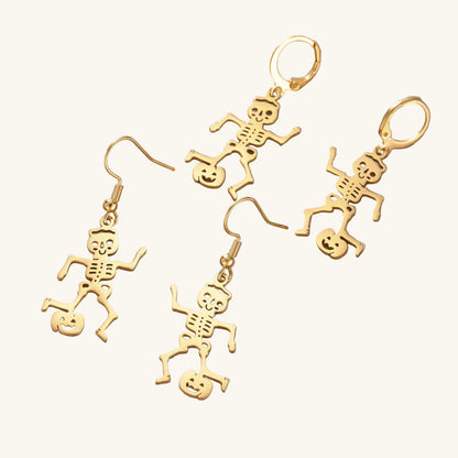 Dancing Skeleton Dangle Earrings
