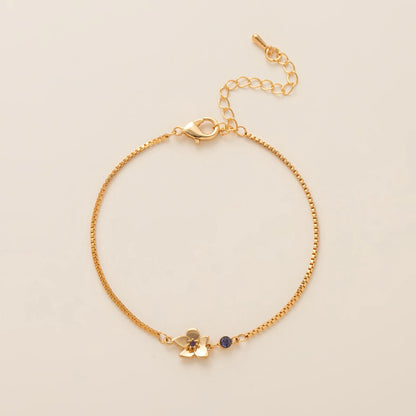 Dezember Armband mit Zirkonia-Blumenanhänger