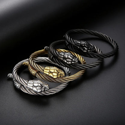 Armreif mit gedrehter Schlangenkette