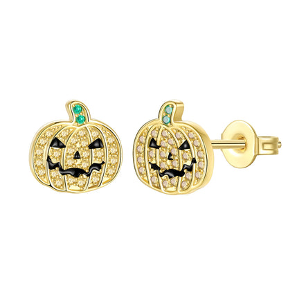 Spooky Charm Sterling Silver Hoop Earrings