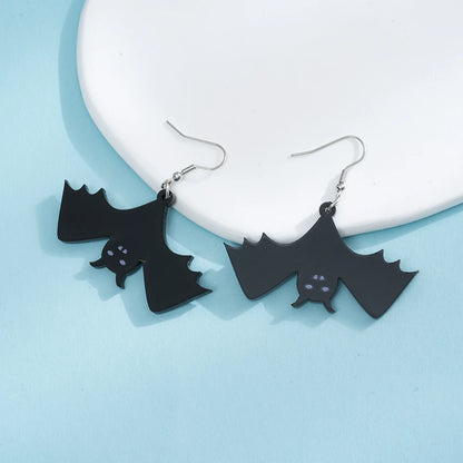 Spooky Bat Dangle Earrings