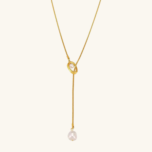 Baroque Pearl Pendant Long Necklace