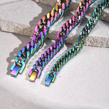 Regenbogen-kubanisches Gliederarmband