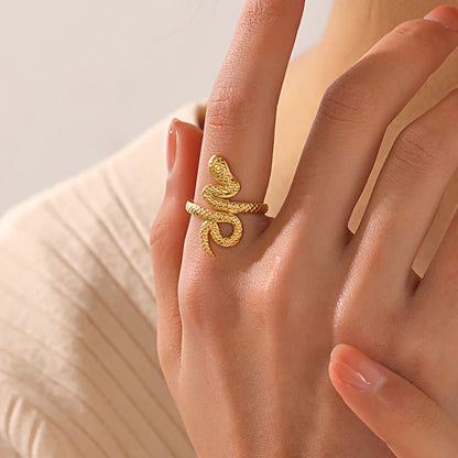 The Serpent's Embrace Adjustable Ring