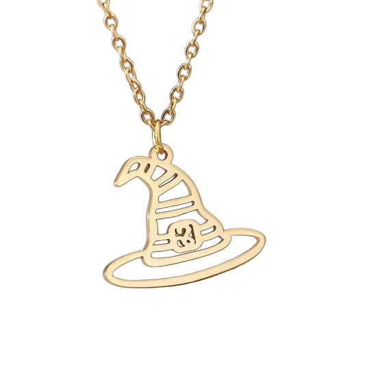 Dainty Witch Hat Charm Necklace